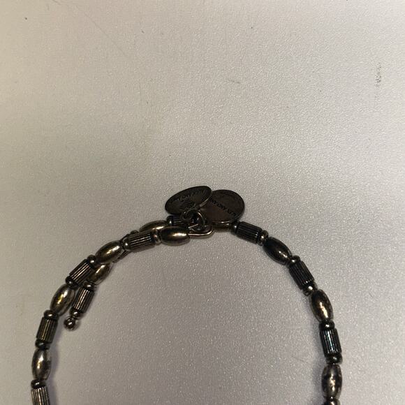 Alex and Ani Silver-Tone Bangle Bracelet Infinity Love Beaded Wrap - Picture 3 of 6